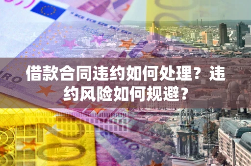 北京借款合同违约如何处理？违约风险如何规避？