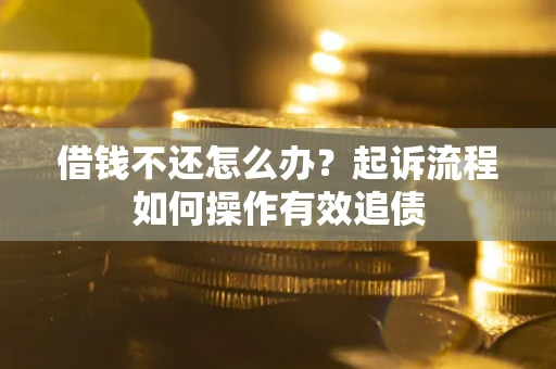 北京借钱不还怎么办？起诉流程如何操作有效追债
